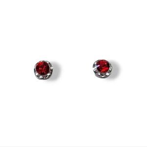 NEW Vintage Crystal Avenue July Ruby Birthstone and Swarovski Elements Earrings